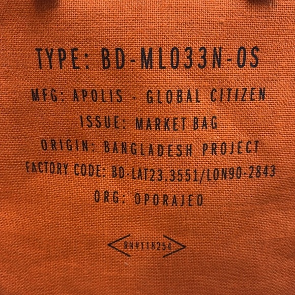 Apolis Market Day Jute Bag WTF Wine Tasting Friends Global Citizen Tote NWT - Picture 11 of 15